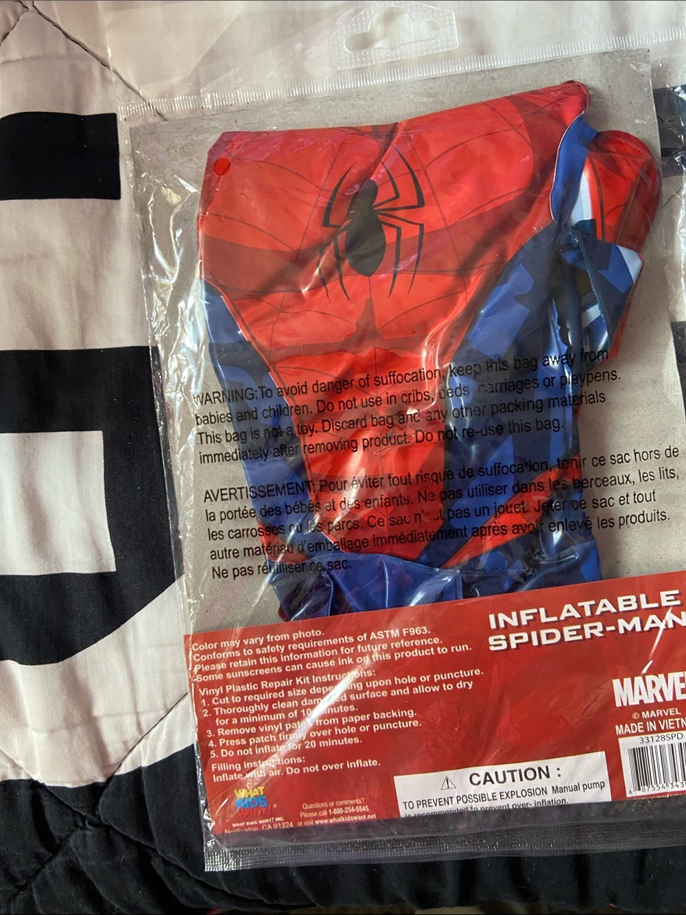 Marvel Spider-Man Inflatable Costume - Red, Blue & Black - Picture 3 of 3